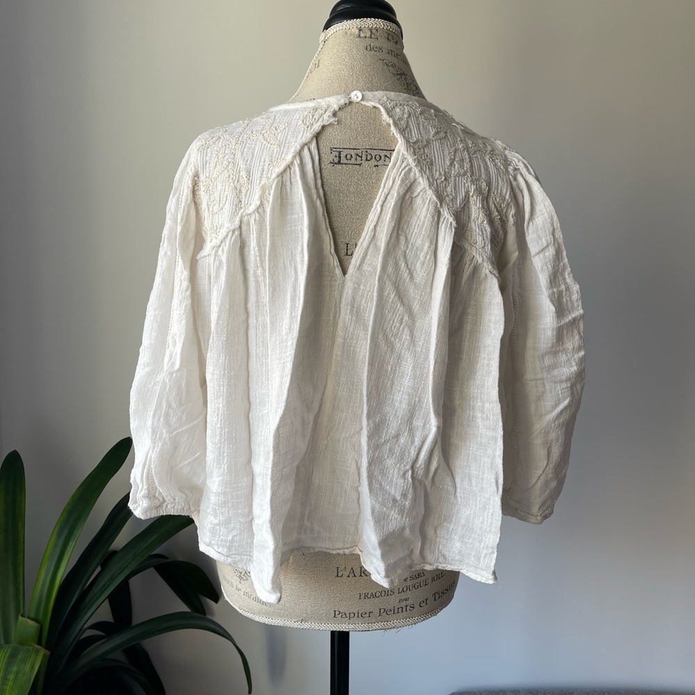 House of Harlow 1960 embroidery half sleeve blouse - Picture 4 of 8